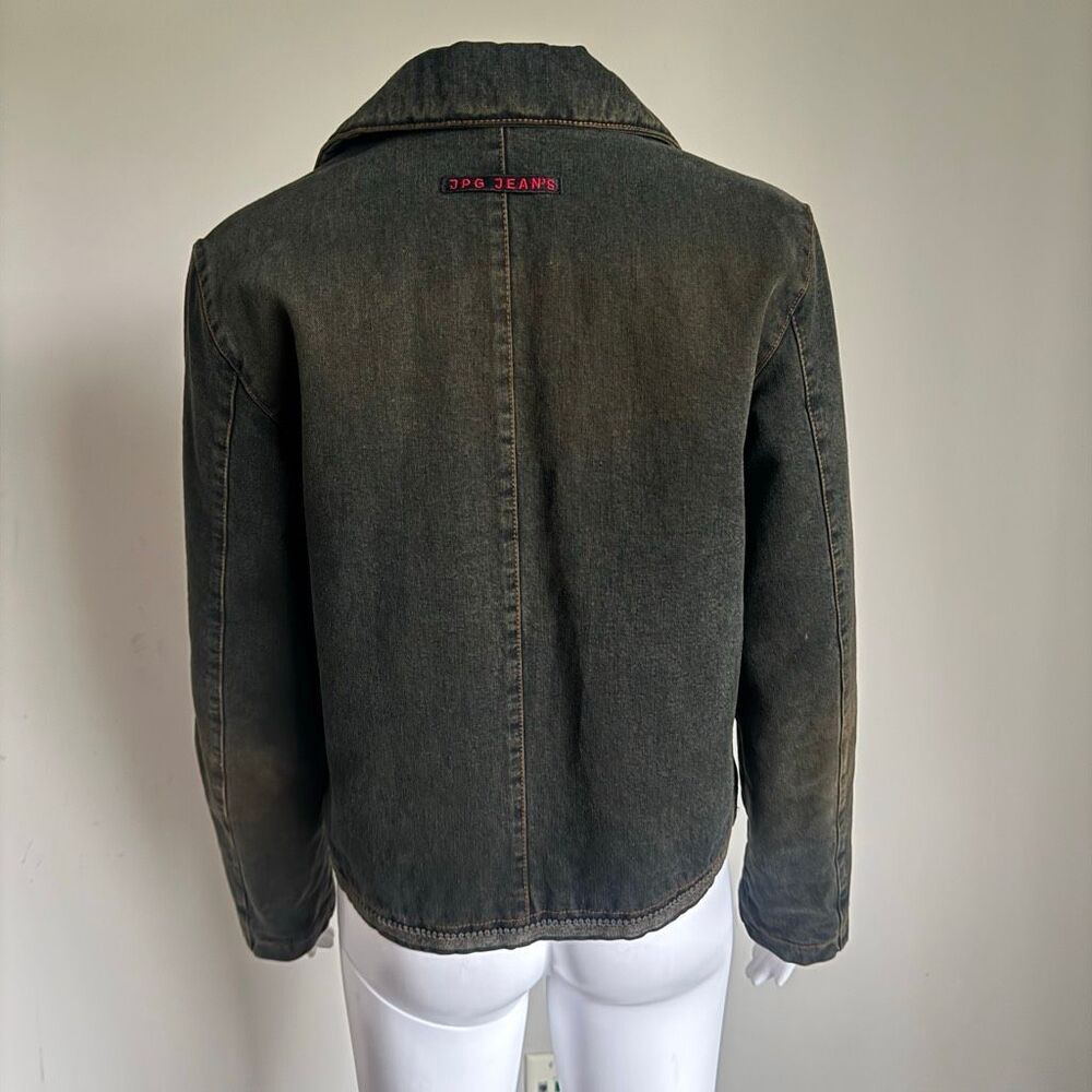 VTG Jean Paul Gaultier SS1990 Embroidered Denim Jacket With Scroll Embroidery - Picture 6 of 12